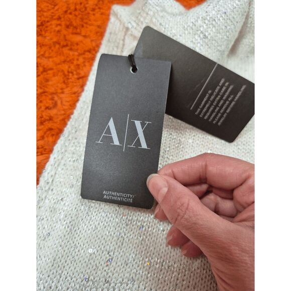 NWT Armani Exchange loop scarf with Crystals - Picture 5 of 10